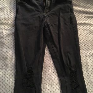 Black distressed jeans